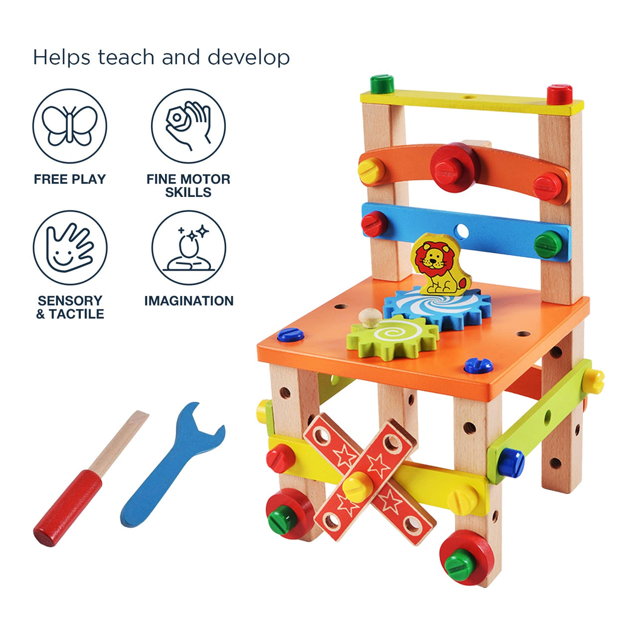 EcoToys TinyThinker Ensemble de chaises | Stimule la créativité - Plaisir de jeu Montessori