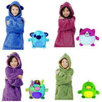 Thumbnail for SnugglePals | Knus comfort - 2-w-1 dziecięca bluza z kapturem zwierzątko poduszka zabawka na zimę