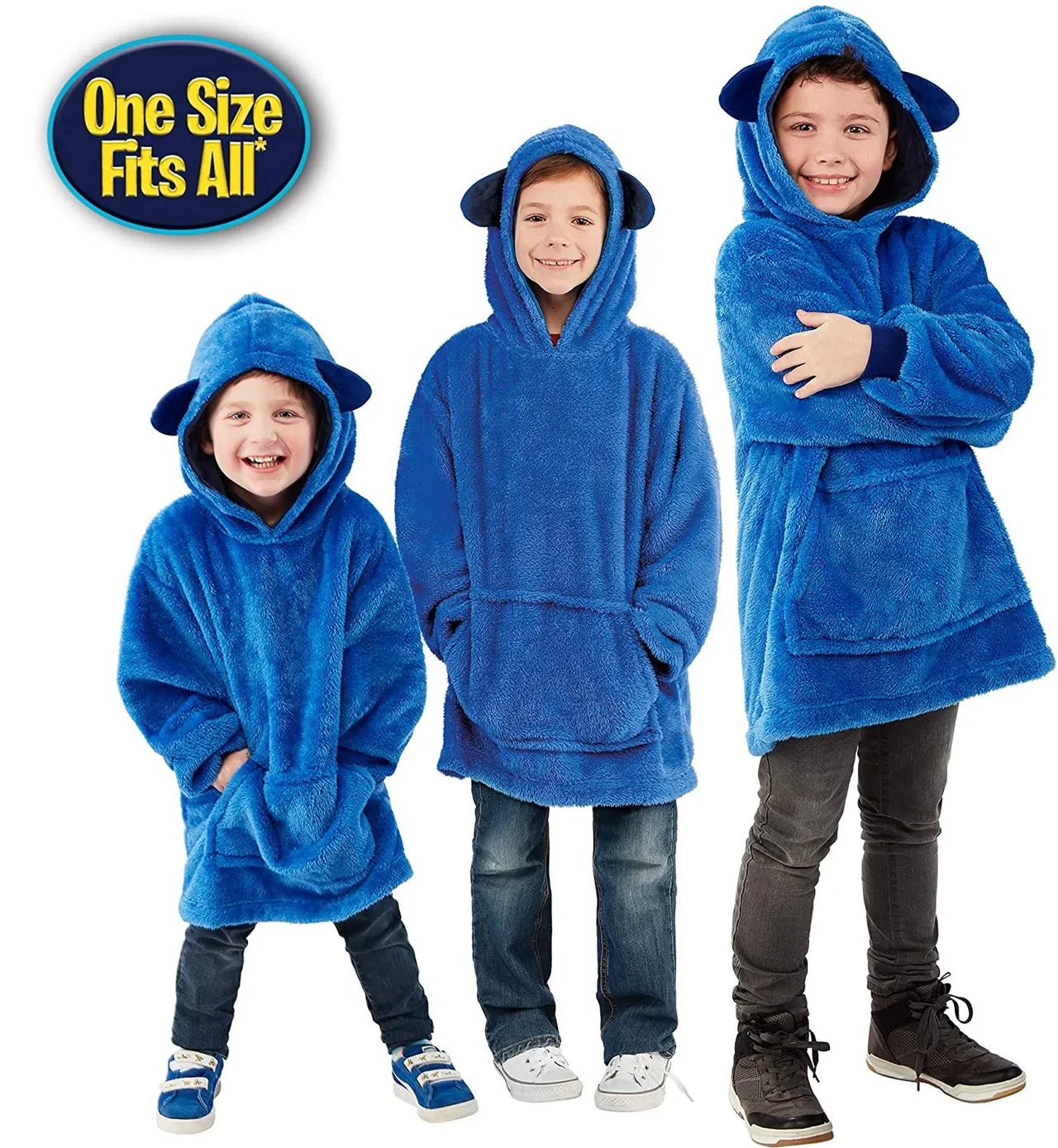SnugglePals | Knus comfort - 2-w-1 dziecięca bluza z kapturem zwierzątko poduszka zabawka na zimę