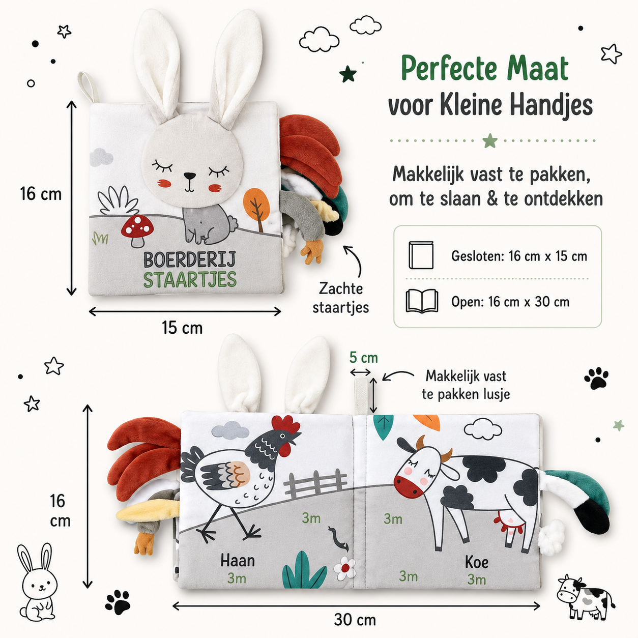 Weiches Stoff-Babybuch | Sensorisches Aktivitätsbuch für Babys