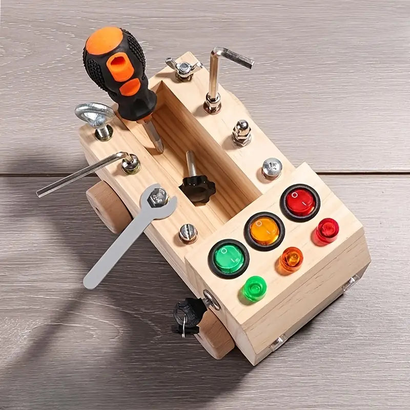 EcoToys LightPlay | Estimule o Aprendizado e o Desenvolvimento - Quadro de Luz LED de Madeira Montessori para Crianças