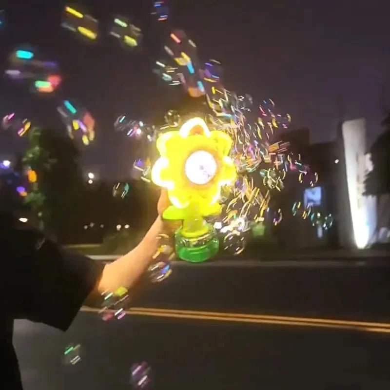 BubbleBlossom | Diversión mágica de burbujas - Máquina automática de burbujas de girasol