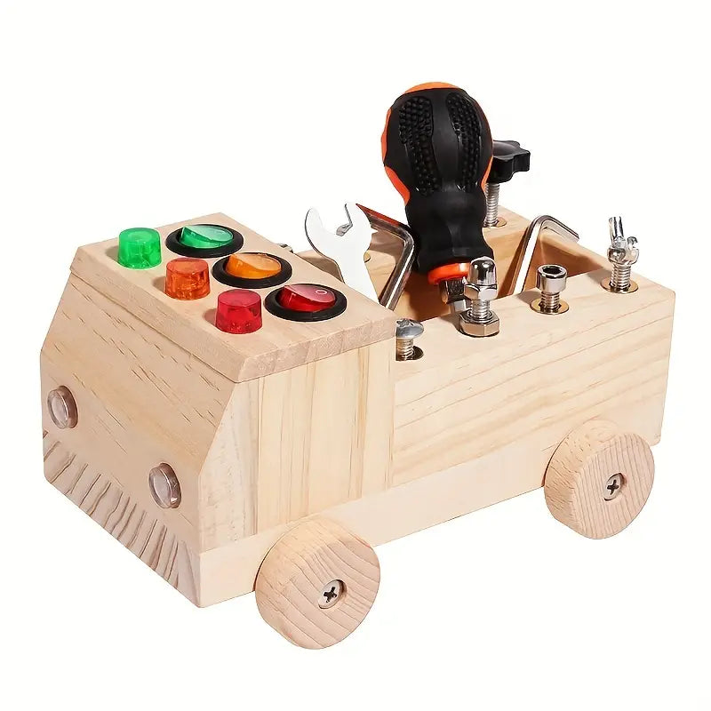 EcoToys LightPlay | Estimule o Aprendizado e o Desenvolvimento - Quadro de Luz LED de Madeira Montessori para Crianças