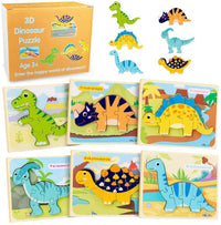 Thumbnail for Ecotoys DinoPuz | Prähistorischer Spaß - Holz-Dinosaurier-Puzzleset