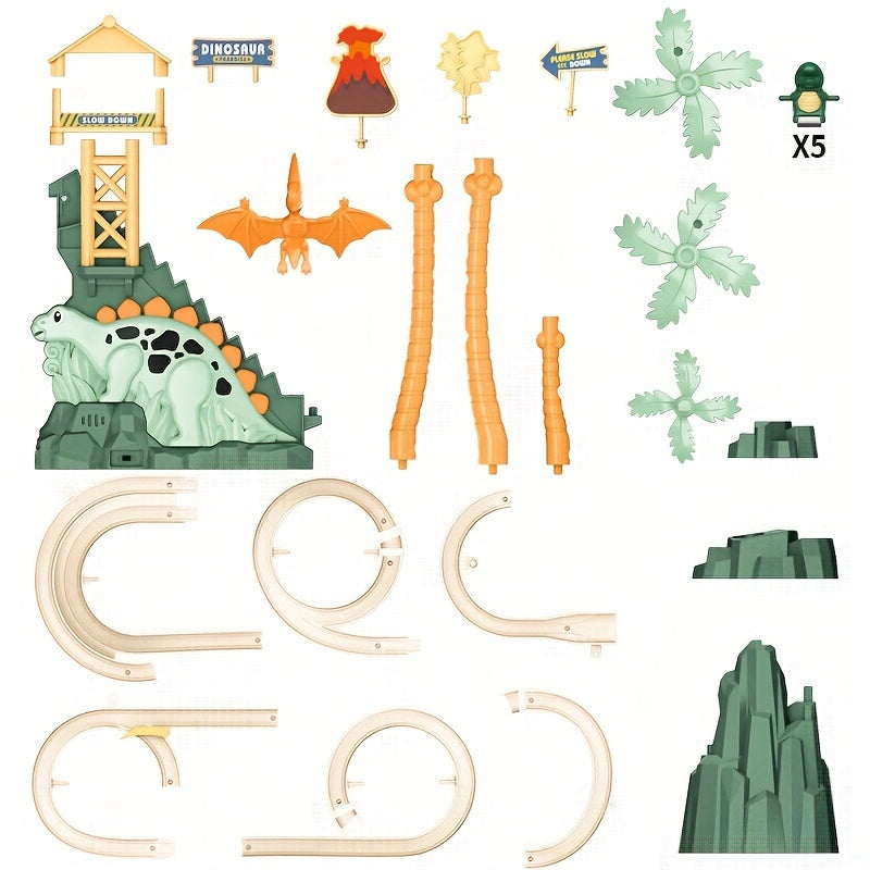 DinoLoop | Aventure de course passionnante - Piste de course double boucle dinosaure pour enfants