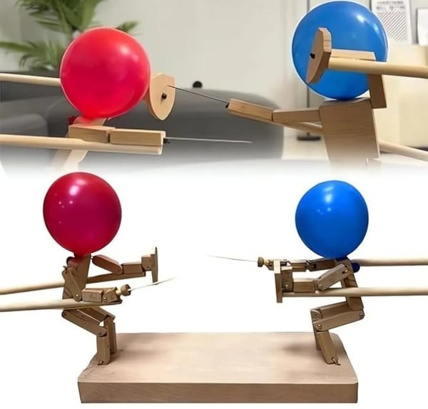 Bamboo Playmates | Laugh together, play together - Wooden fighting robots