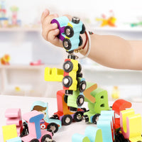Thumbnail for EcoToys Puzzle Train | Colorful fun - Educational wooden train with letters and numbers
