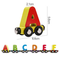 Thumbnail for EcoToys Puzzle Train | Colorful fun - Educational wooden train with letters and numbers