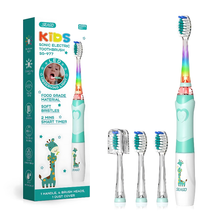 Happy Smile Kids Electric Toothbrush | Transform teeth brushing into an adventure! - Safe and Playful Cleaning