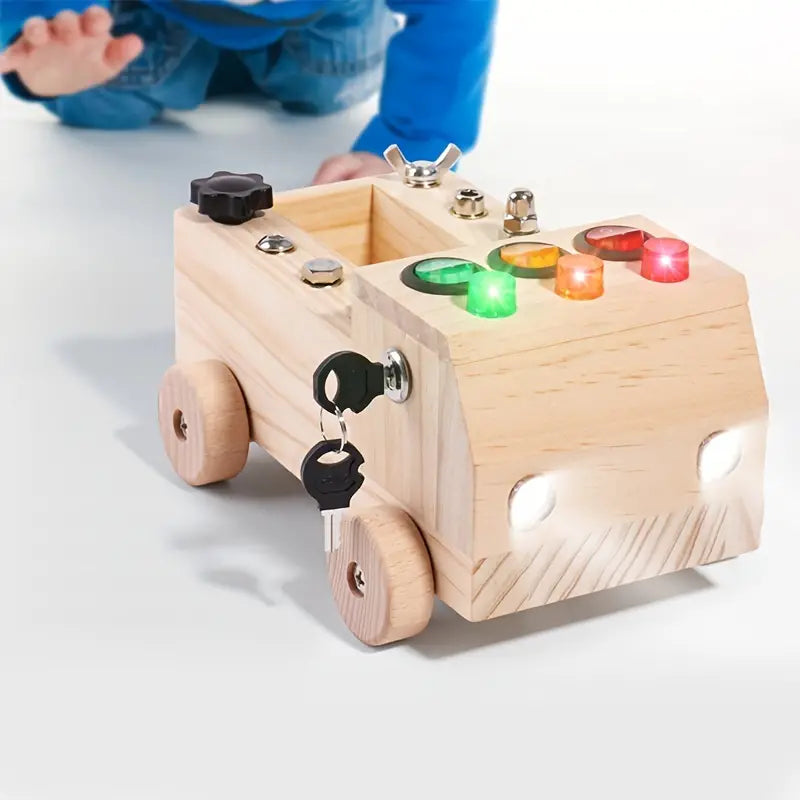 EcoToys LightPlay | Estimule o Aprendizado e o Desenvolvimento - Quadro de Luz LED de Madeira Montessori para Crianças