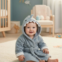 Thumbnail for CozyNest badjas | Dierenprint badjas 70–110cm, 0–6 jaar – Zachte knuffelwarmte na het baden
