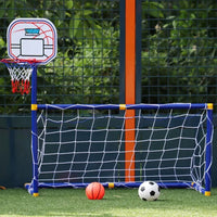 Thumbnail for Weplay Multisport Set | 2-in-1 voetbal & basketbal doelset, 3+ – Dubbel speelplezier in de tuin