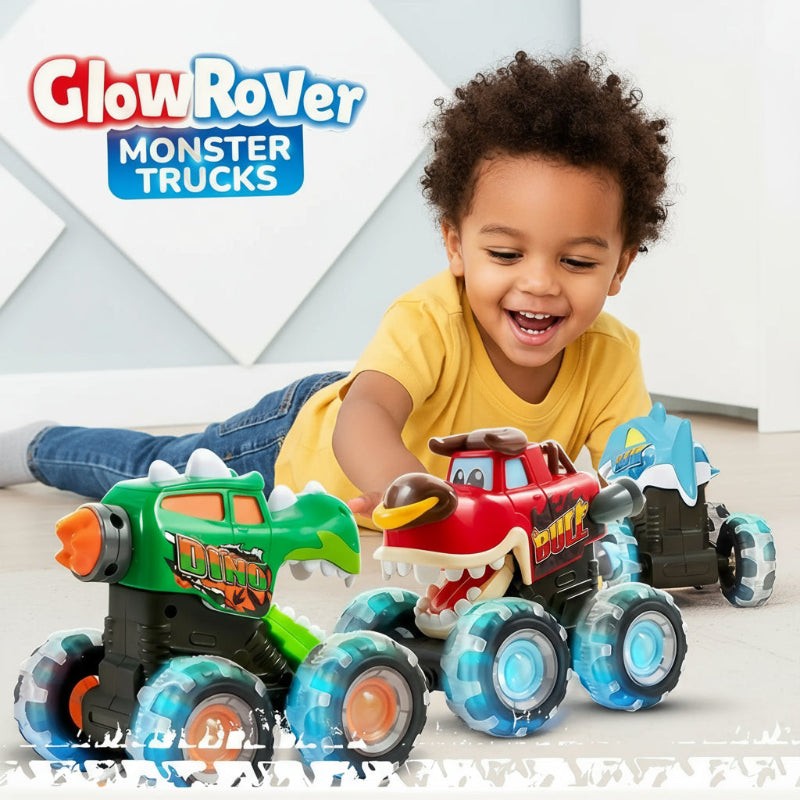 GlowRover Monstertruck | RC auto met LED wielen, 4 kleuren – Speelplezier dat gloeit
