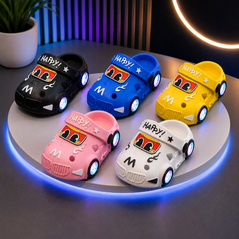 GlowRun LED-autoslippers | Lichtgevende pantoffels kinderen 1–7 jaar – Magisch speelplezier