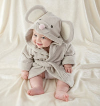 Thumbnail for CozyNest badjas | Dierenprint badjas 70–110cm, 0–6 jaar – Zachte knuffelwarmte na het baden