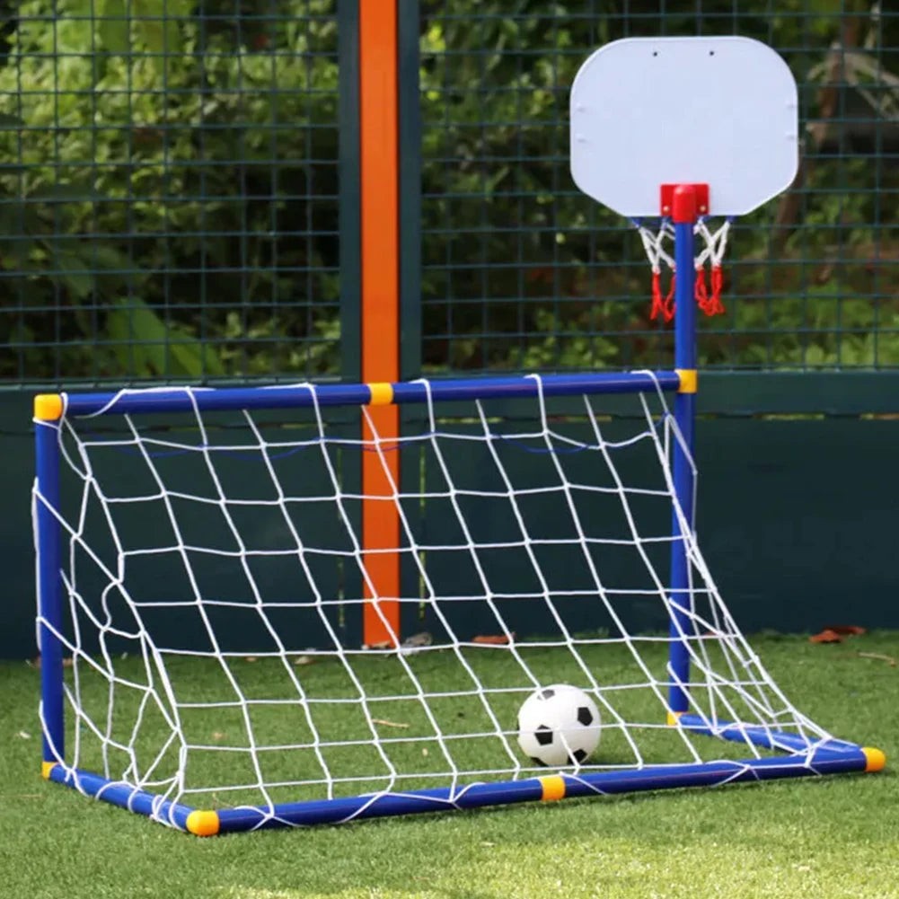 Weplay Multisport Set | 2-in-1 voetbal & basketbal doelset, 3+ – Dubbel speelplezier in de tuin