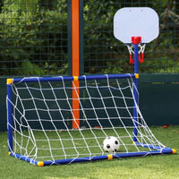 Thumbnail for Weplay Multisport Set | 2-in-1 voetbal & basketbal doelset, 3+ – Dubbel speelplezier in de tuin