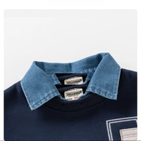 Thumbnail for Sweatshirt Jongens Denim Kraag Gebreid | Casual