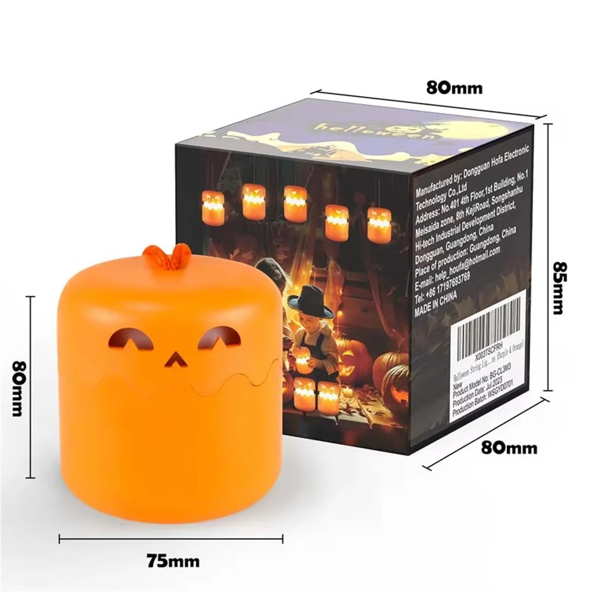 SpookyLight pompoen-lamp | LED Halloween-lampje, oplaadbaar – Magisch speelplezier voor elk kind