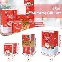 Thumbnail for MerryPop Geldgeschenkbox | Kerstmis surprise doos rood & groen – Magisch geldcadeau verpakken
