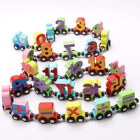 Thumbnail for EcoToys Puzzle Train | Colorful fun - Educational wooden train with letters and numbers