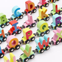 Thumbnail for EcoToys Puzzle Train | Colorful fun - Educational wooden train with letters and numbers