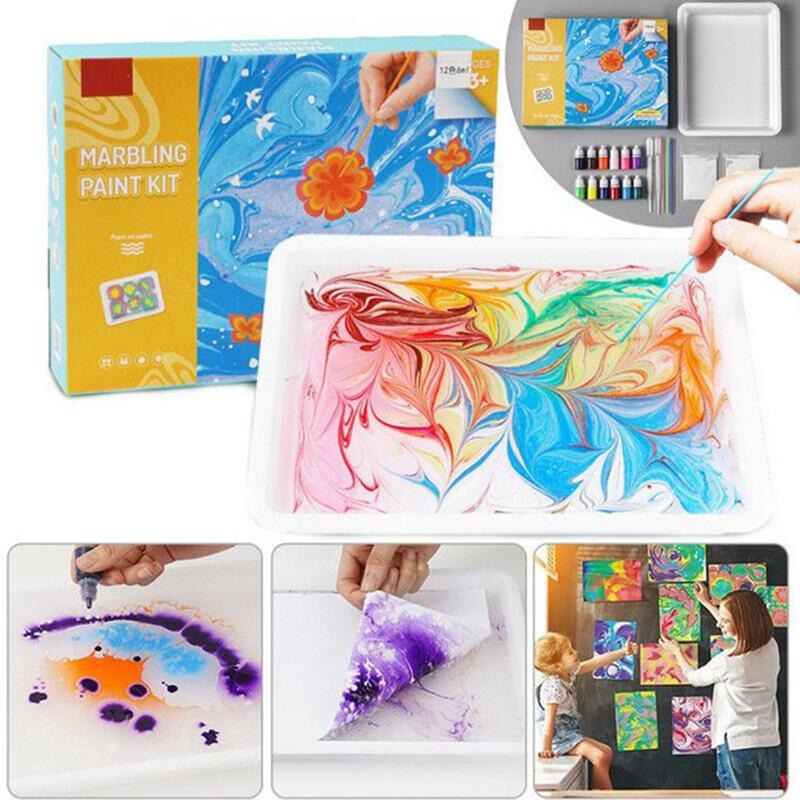 MarbloCraft | Kreativer Spaß - Aquarell Marmorfarben-Set für DIY Malen