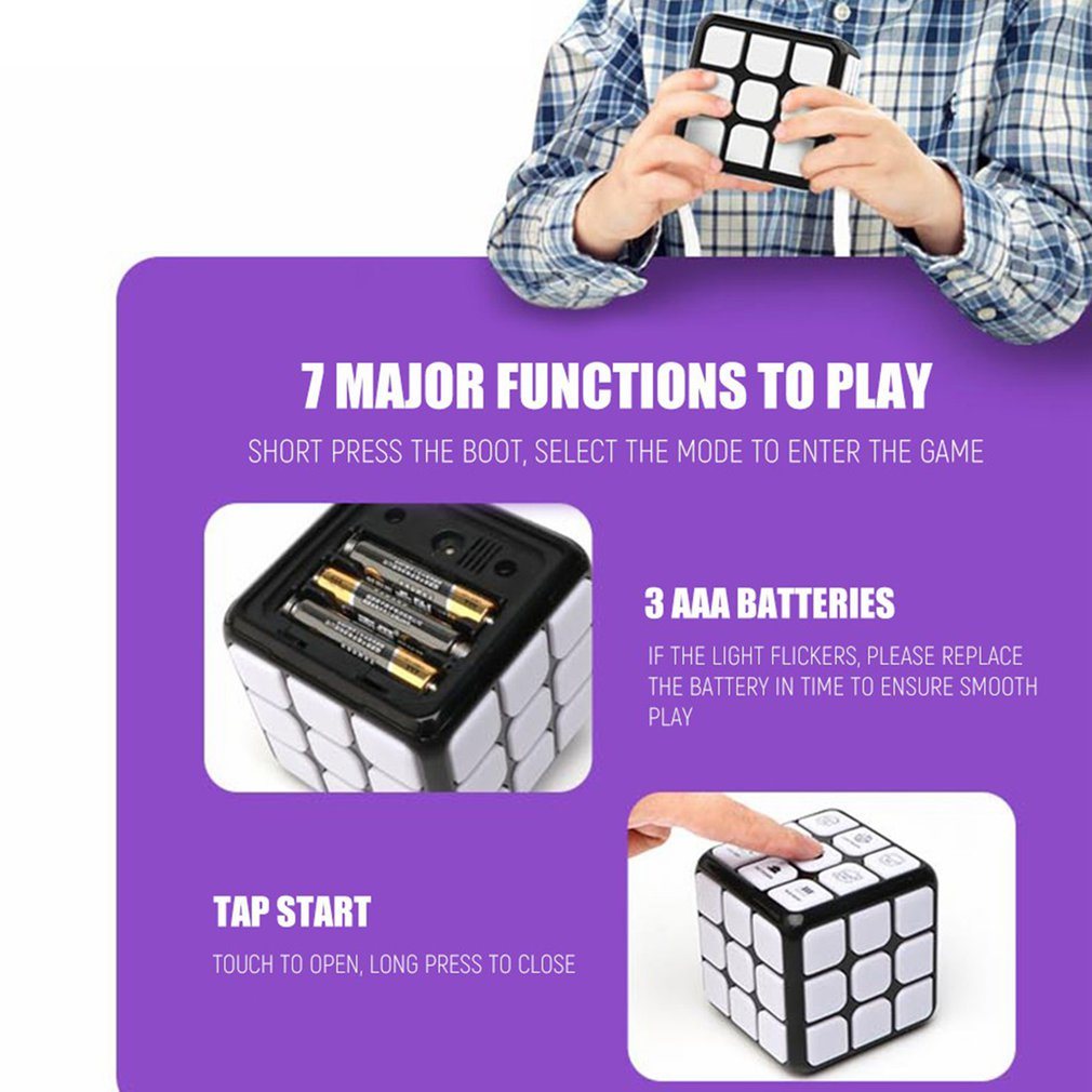 LumiCube | Plaisir de jeu mince - Cube interactif lumineux avec son et musique