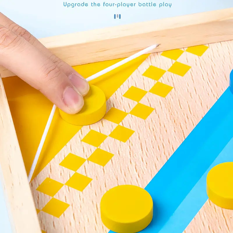 EcoToys EduPlay | Educatief en Vermakelijk - Houten 2-in-1 Bordspel voor Familiaal Plezier