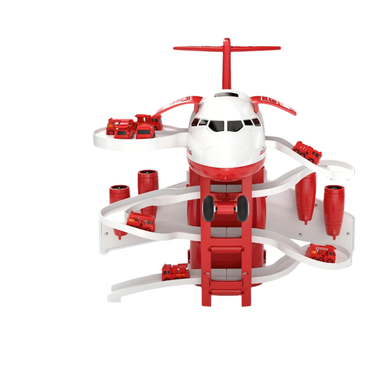 SkyRescue | Przygodowa zabawa - Zestaw do zabawy samolot i wóz strażacki z matą do zabawy