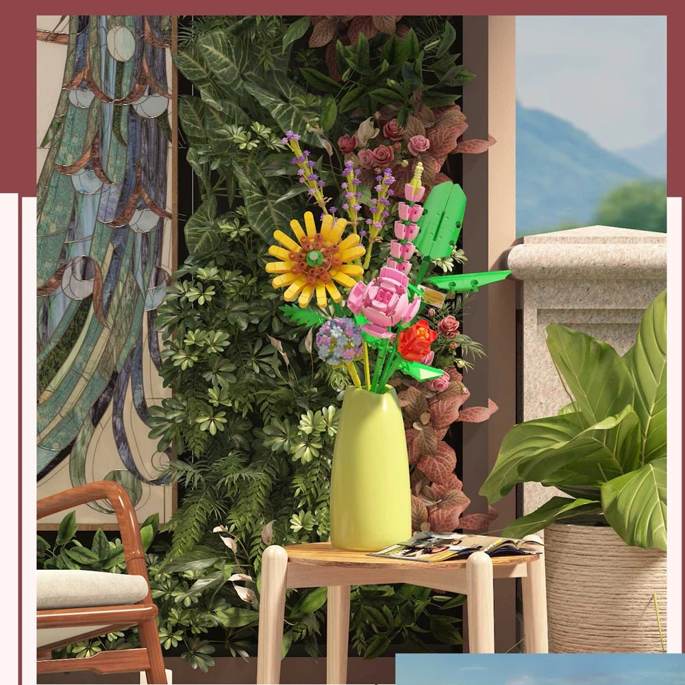 BloomBricks | Baue deine eigene Blumenpracht - 3D-Bausatz mit Schneeglöckchen