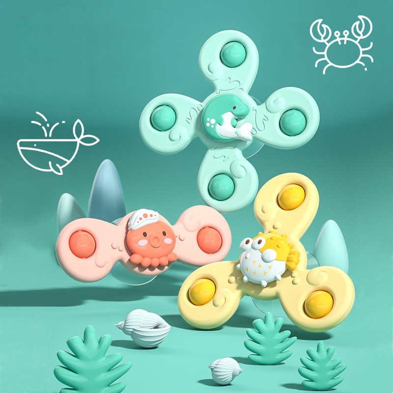 TwirlFun | Stimola la motricità - Spinner colorati con ventosa