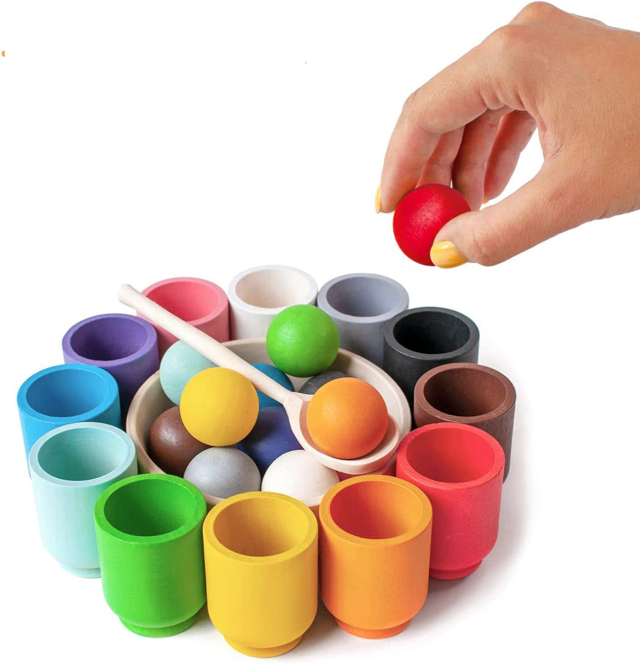 EcoToys ColorJoy | Develop creativity and motor skills - Colorful Wooden Sorting Game