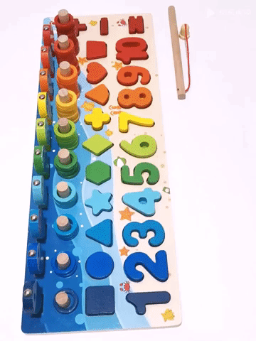 Ecotoys Montessori Leikkilauta | Kehitä taitoja - Opettava puinen lauta lapsille