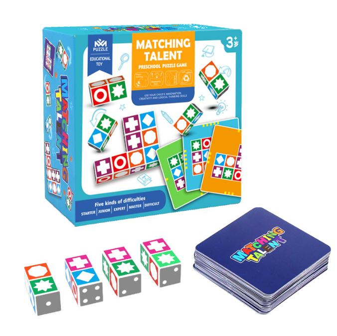Gioco di puzzle a cubo | Imparare a riconoscere le forme con cubi magici - Gioco di blocchi