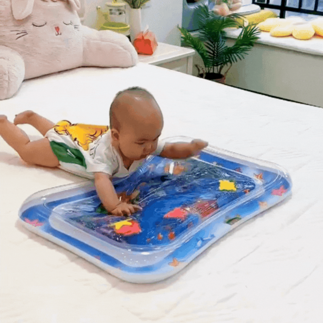 SplashJoy Mata wodna | Poprawiona siła mięśni w pozycji na brzuchu - Interaktywna mata do zabawy w wodzie