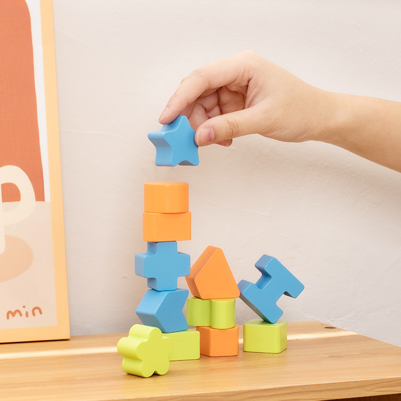 EcoToys Cubo de Brincar WoodBlock | Desenvolver competências - Brinquedo educativo de madeira