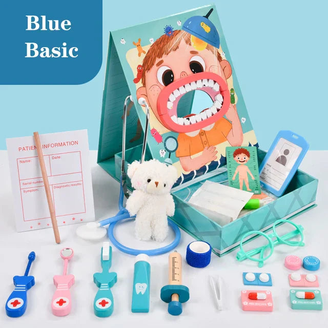 PlayMed Station | Aprender jugando, jugar con imaginación - Set 3 en 1 de médico y tienda