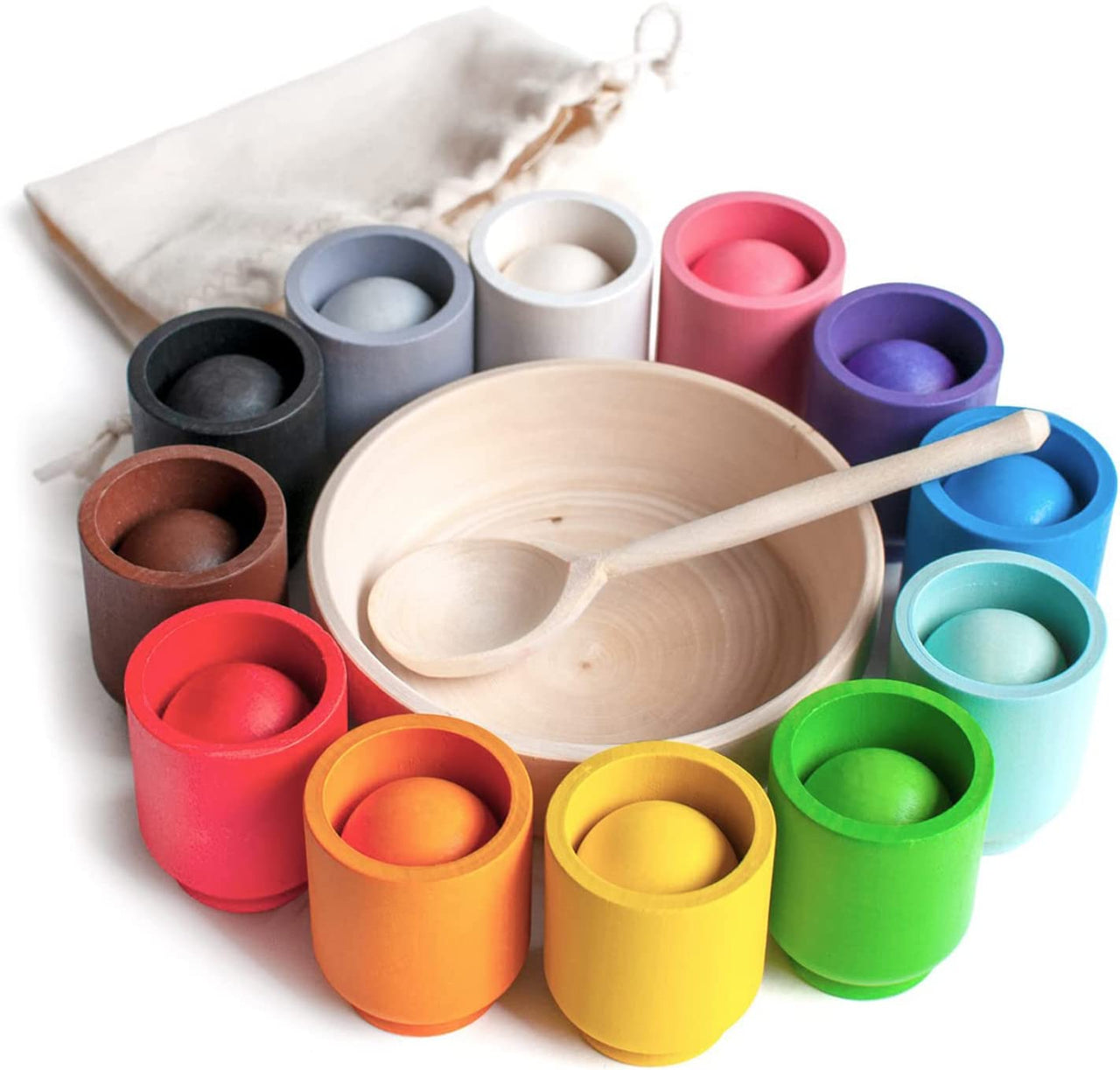 EcoToys ColorJoy | Develop creativity and motor skills - Colorful Wooden Sorting Game