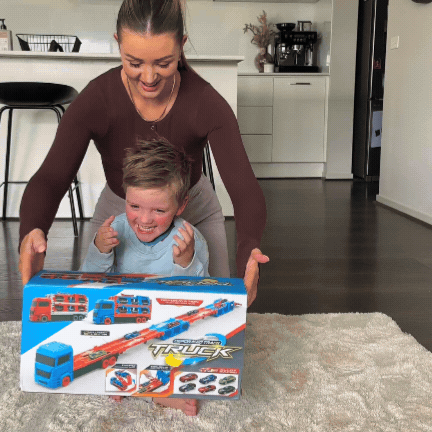 Ciężarówka transportowa zabawka | Ekscytujący - tor wyścigowy i zestaw die-cast