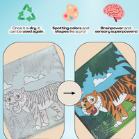 Thumbnail for StickerFun | Imparare giocando - Libro di adesivi riutilizzabile con simpatici animali