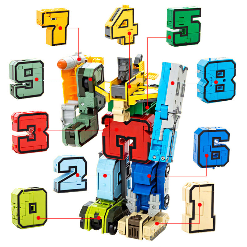 NumberBot | Gioco educativo di costruzione e apprendimento - Blocchi robot trasformabili