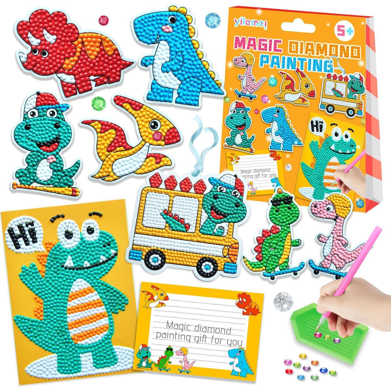 SparkleArt | Deja que tu creatividad fluya libremente - Set de palillos para pintura de diamantes DIY para niños