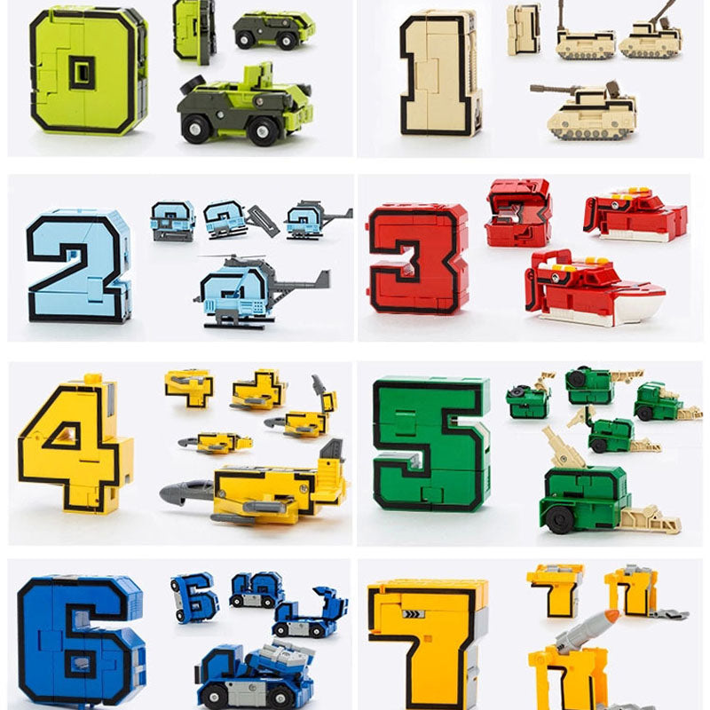 NumberBot | Gioco educativo di costruzione e apprendimento - Blocchi robot trasformabili
