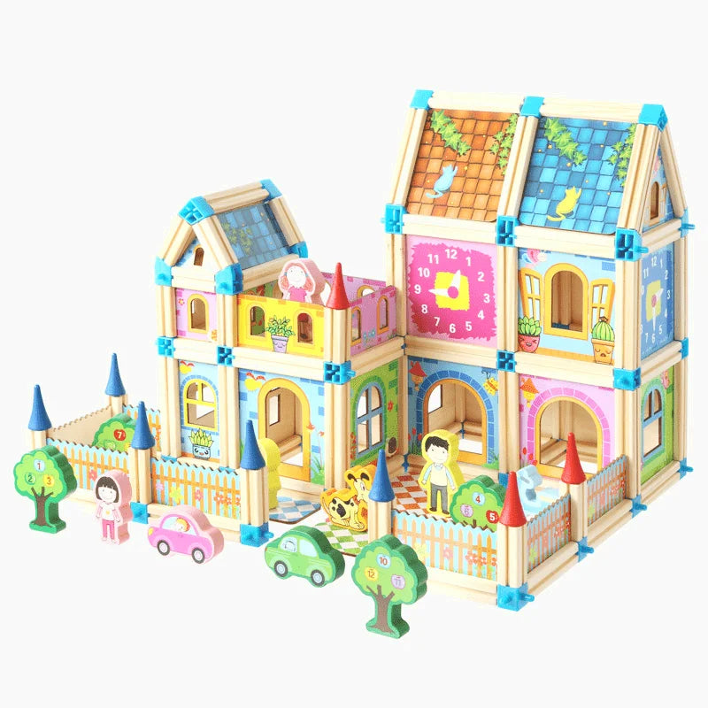 Puiset rakennussarja Maison | Kehitä luovuutta – Lelut nuorille ja vanhoille