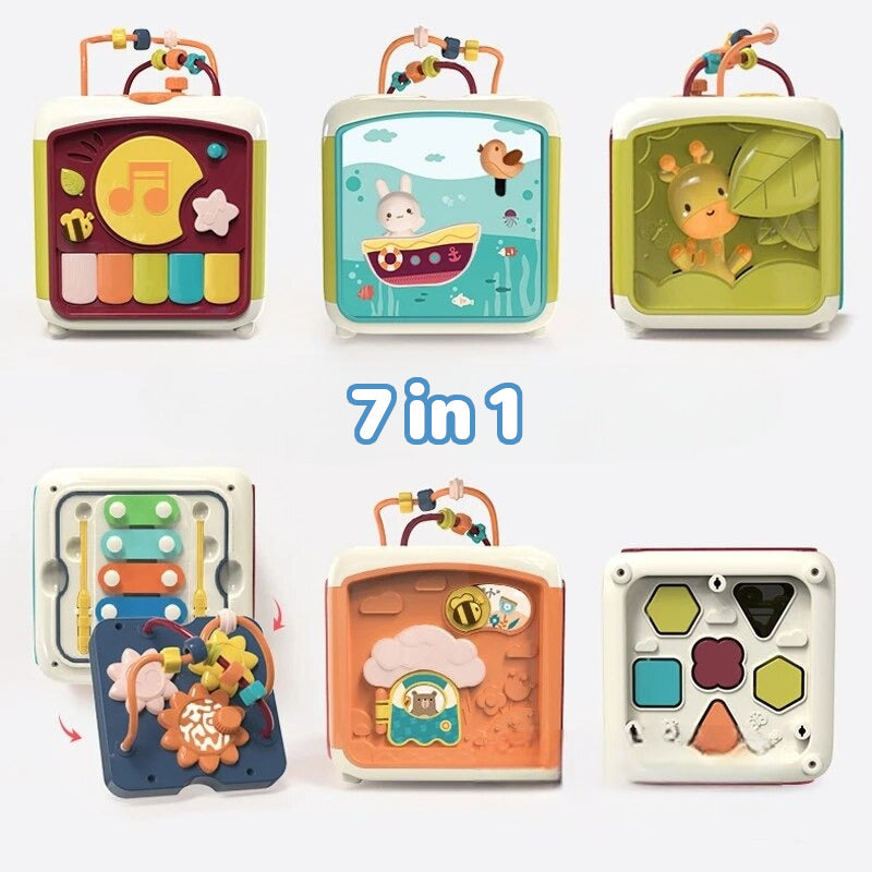 Wonder Cube | Descubre el Mundo del Aprendizaje - Juguete Montessori 7 en 1 para Desarrollo y Diversión