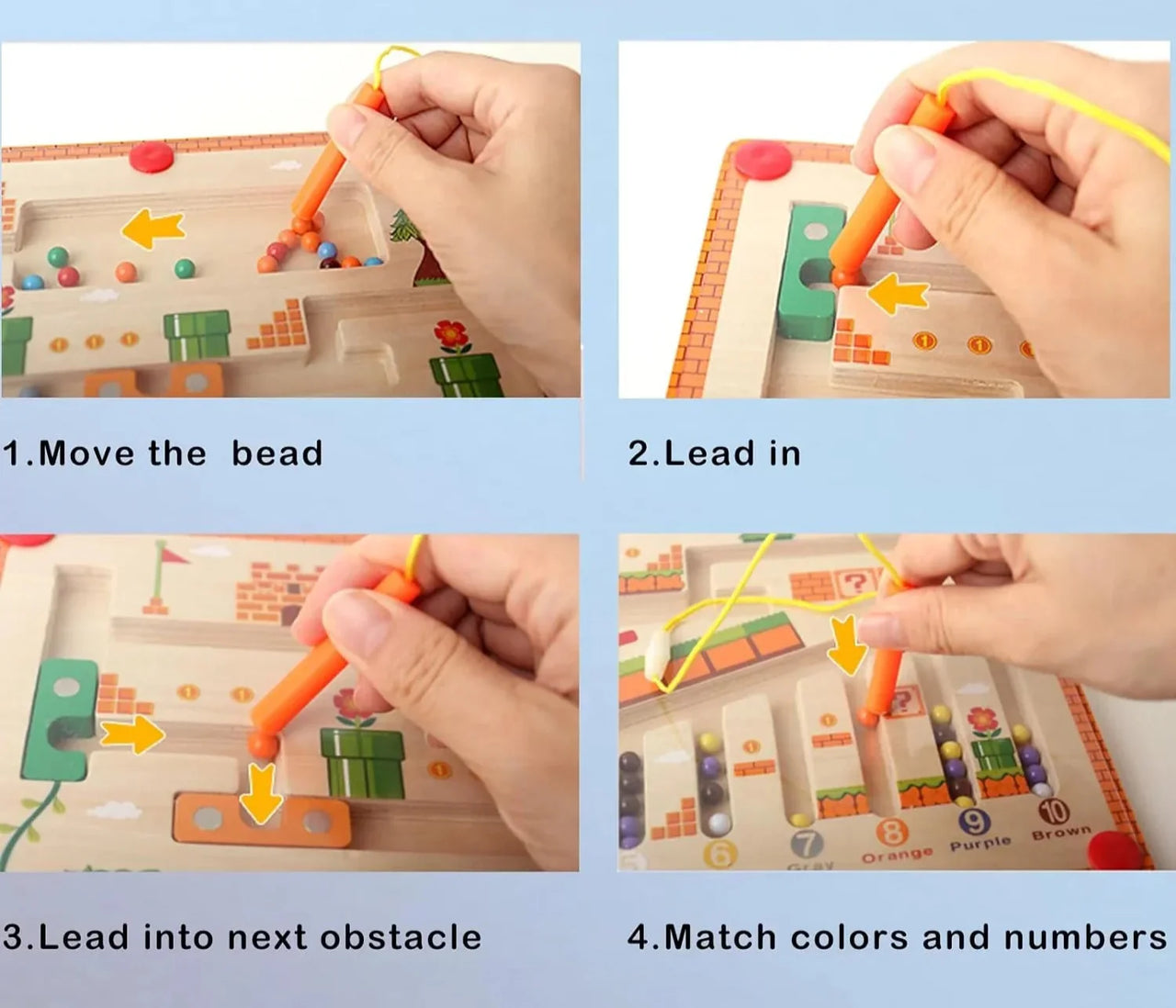 EcoToys LogicMaze | Ontdek en leer spelenderwijs - Montessori doolhof en kleurensorteerspel