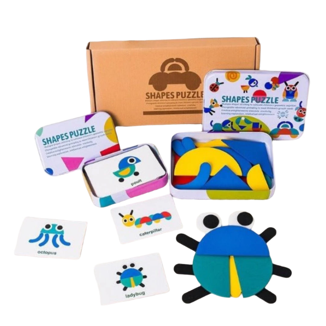 ShapeGenius | Imparare giocando con le forme - Puzzle geometrico in legno per bambini