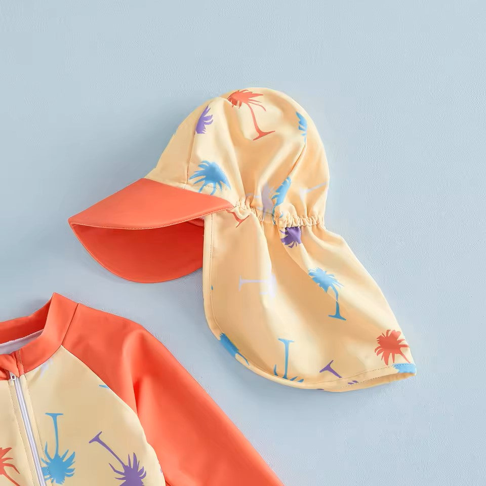 LittleSplash Guard | Set da nuoto UV per neonati con cappellino - Set costume da bagno protettivo per neonati con cappellino