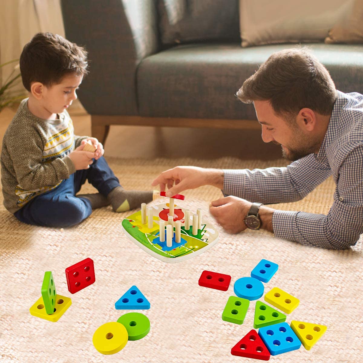 EcoToys Bloques de Construcción | Desarrolla la Creatividad - Bloques Montessori para niños